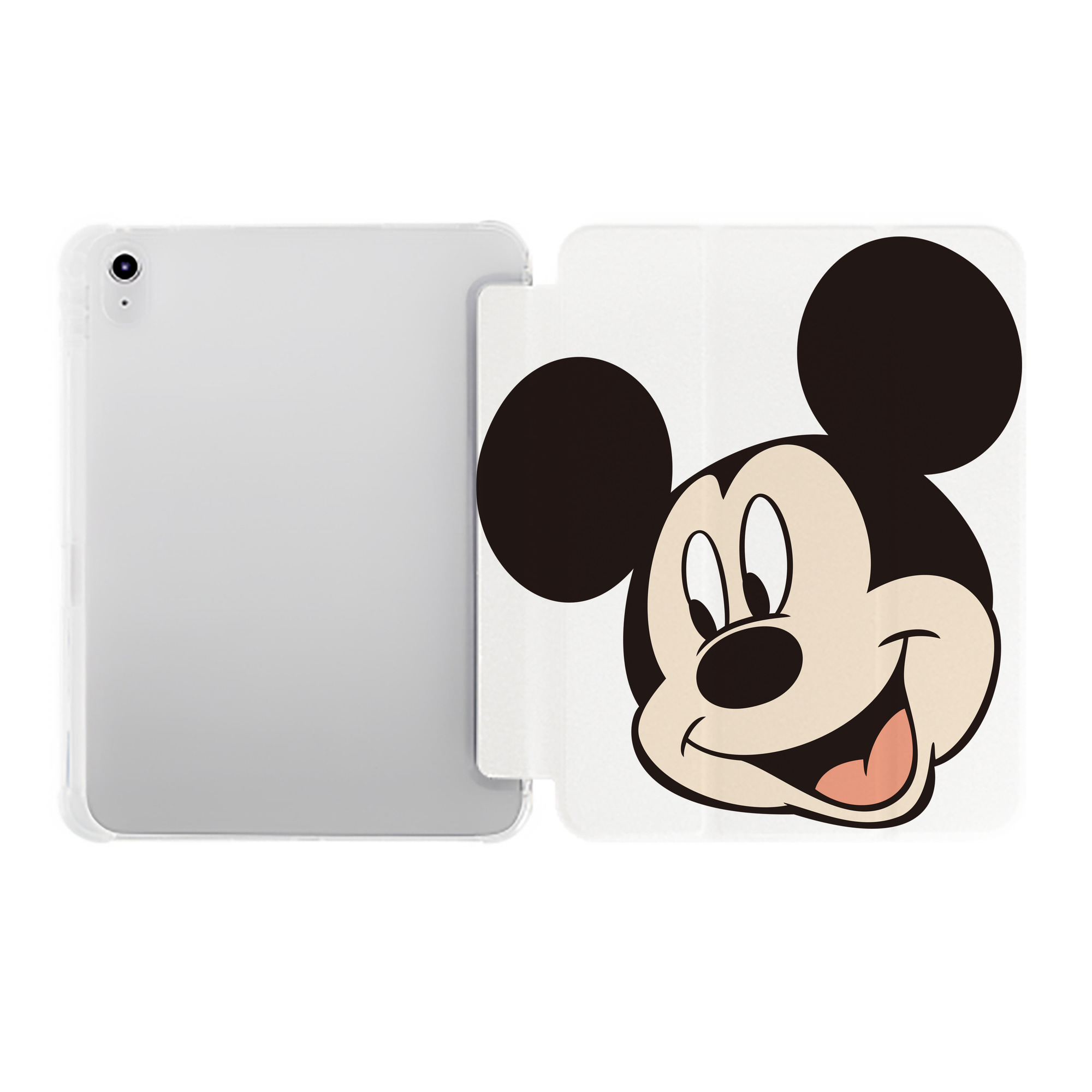 （画像用） ミッキーマウス Mickey Mouse IPad ケース ペン収納付き 三つ折りスタンド PUレザー×シリコン 対応機種9.5/10.5/10.9インチ